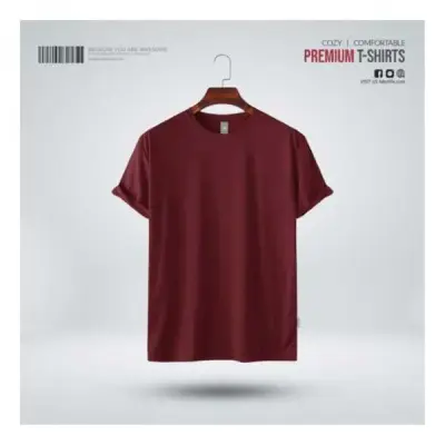 Mens Premium Blank T-shirt - Maroon