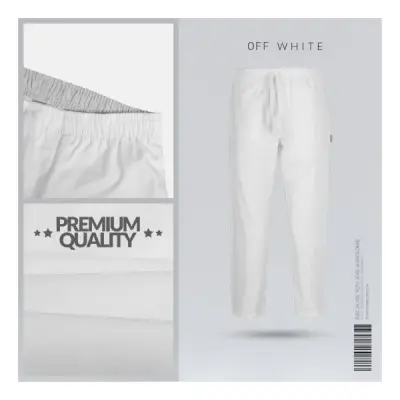 Mens Premium Trouser - Off White