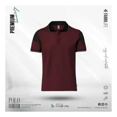 Premium Designer Edition Double PK Cotton Polo - Marooned