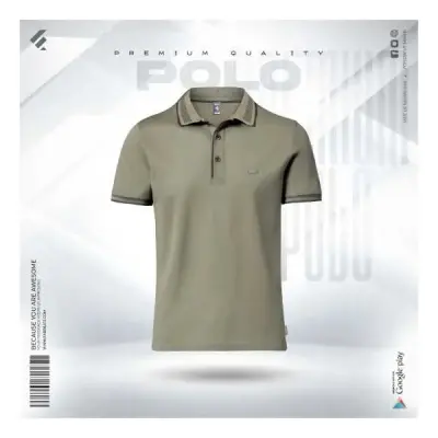 Premium Double PK Cotton Polo - Laurel Oak