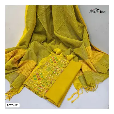 Slab Cotton with Handloom Dupatta || ACTO-111